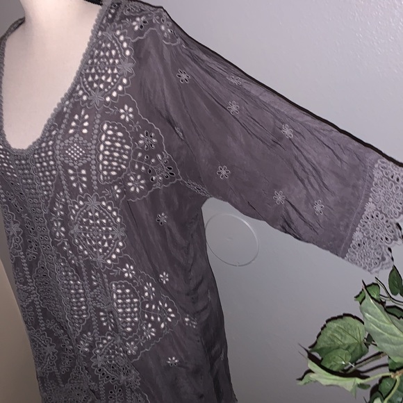 JOHNNY  WAS RIDDEN EMBROIDERED BOHO BLOUSE. - Picture 4 of 6